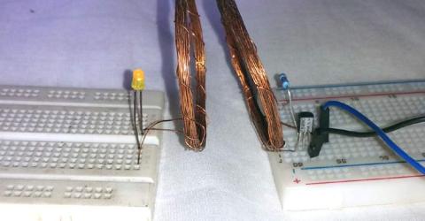 Simple Wireless Power Transmission Circuit to glow an LED