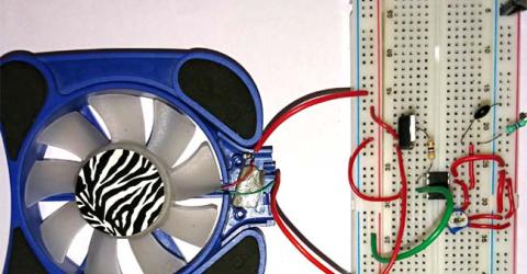 Temperature controlled DC fan using Thermistor