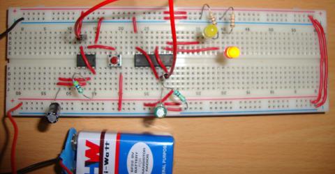 Toggle Switch Circuit using 555 Timer IC