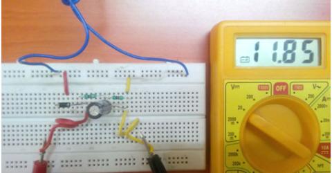 Half Wave Rectifier Circuit on Breadboard