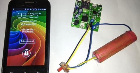 Power Bank Mobile Phone Charger Circuit on PCB