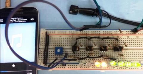 Simple VU Meter Circuit using LM358