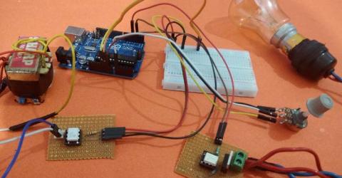 AC Light Dimmer using Arduino and TRIAC