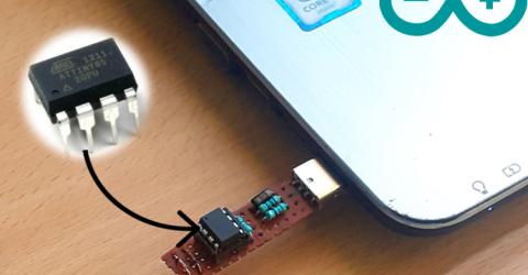 Programming ATtiny85 IC directly through USB without Arduino using Digispark Bootloader