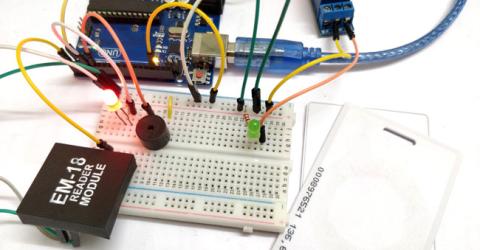 Arduino RFID Door Lock Hardware Project Setup