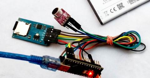 Arduino Voice Recorder for Spy Bug Voice Recording 