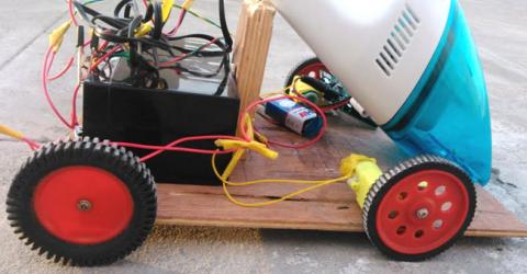 Arduino based Obstacle Avoiding Vacuum Cleaning Robot