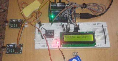 Arduino Based Visitor Counter with Automatic Light Control