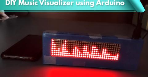 DIY Music Visualizer using Arduino and 32x8 Dot Matrix Display