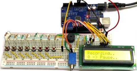 Arduino based Piano with Recording and Replay