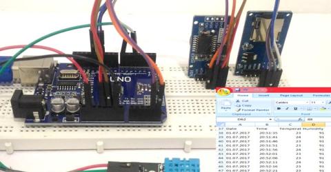 Log Temperature, Humidity and Time on SD Card and Computer using Arduino