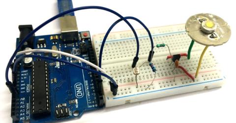 Auto Intensity Control of Power LED using Arduino