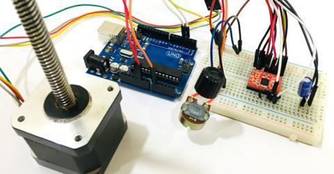 Controlling NEMA 17 Stepper Motor with Arduino and Potentiometer