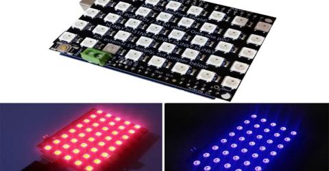 Controlling WS2812B RGB LED Shield with Arduino and Blynk
