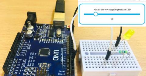 Arduino Node.js Tutorial: Controlling Brightness of LED through Web Interface