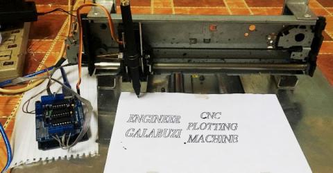 DIY Arduino based Simple CNC Plotter Machine