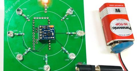 Digital Compass using Arduino and HMC5883L Magnetometer