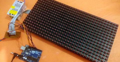 LED Display Board using P10 LED Matrix Display and Arduino