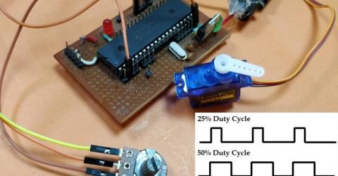 Generating PWM signals on GPIO pins of PIC Microcontroller: Controlling Servo Motor