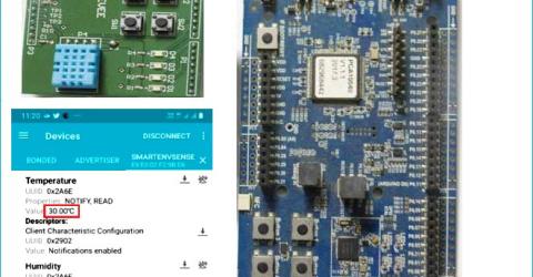 Nordic nRF52 Development Kit - Measuring Temperature and Humidity using Bluetooth Low Energy