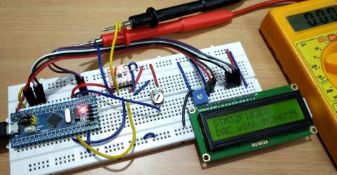 How to use Digital-to-Analog Converter (DAC) with STM32F10C8 Blue Pill Board