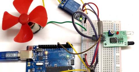 IR controlled DC motor using Arduino