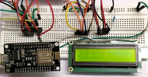 Interface LCD with ESP12 using Shift Register SN74HC595N