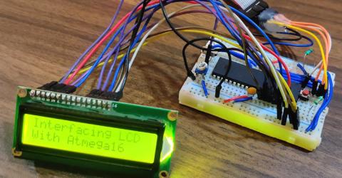 Interfacing 16x2 LCD with Atmega16 AVR Microcontroller in 4-Bit Mode