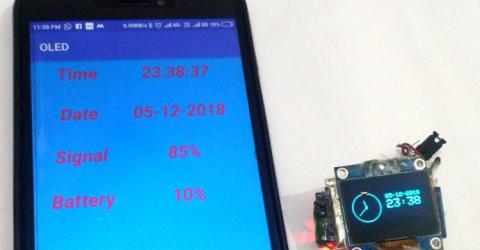 Build a Smart Watch by Interfacing OLED Display with Android Phone using Arduino