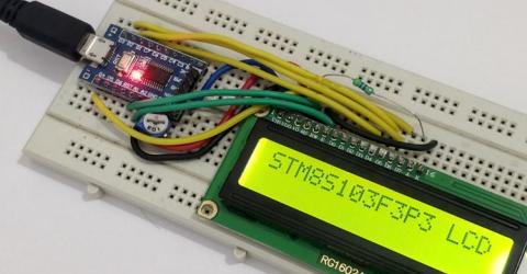 Interfacing 16x2 Alphanumeric LCD with STM8 Microcontroller 