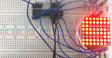 LED Matrix Interfacing with AVR Microcontroller