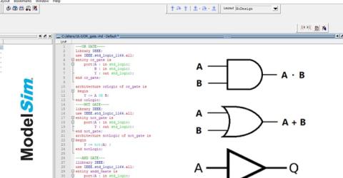 Implementation of Basic Logic Gates using VHDL in ModelSim
