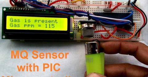 MQ sensor with PIC microcontroller