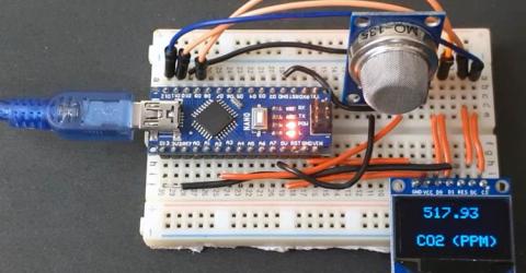 Measuring CO2 Concentration in Air using Arduino and MQ-135 Sensor  