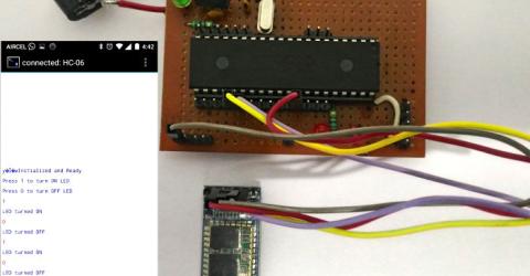 Smart Phone Controlled LED using Bluetooth and PIC Microcontroller