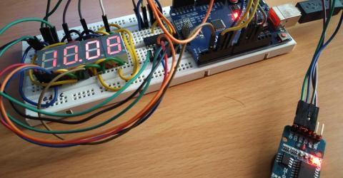 Multiplexing Four 7 Segment Displays using Arduino to Display Time