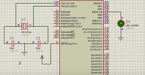 Writing the first PIC microcontroller program to blink an LED