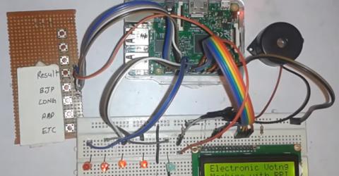 Electronic Voting Machine using Raspberry Pi