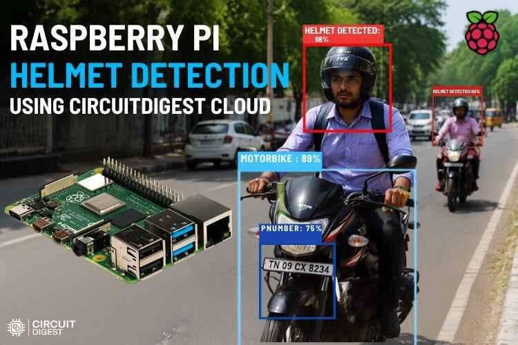 Raspberry Pi Helmet Detection Using CircuitDigest Cloud
