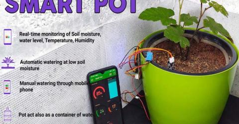 Self Watering Smart Pot using NodeMCU