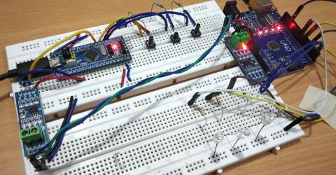 Serial Communication between STM32F103C8 and Arduino UNO using RS-485
