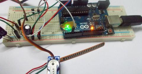 Servo Motor Control with Flex Sensor using Arduino