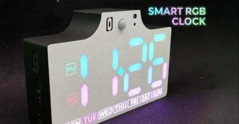 Smart WLED Clock with RTC, PIR, Audio feedback and Environmental Monitoring