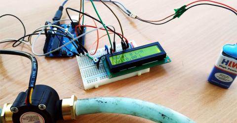Water Flow Sensor using Arduino