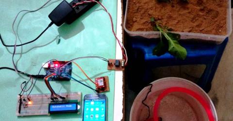 Arduino based Automatic Plant Watering System Project with SMS Alert