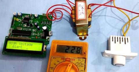 High and Low Voltage Power Detector Circuit with Message Alert using PIC Microcontroller