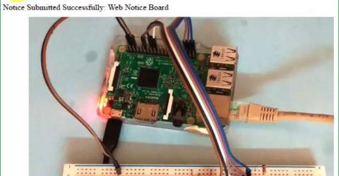 Web Controlled IoT Notice Board using Raspberry Pi: Project