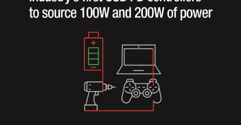 200W and 100W USB Type-C™ and USB Power Delivery controllers with fully integrated power paths