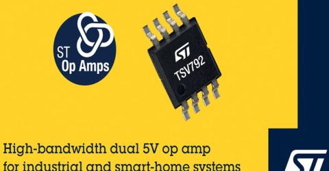 TSV792 50MHz Precision Operational Amplifier from STMicroelectronics 