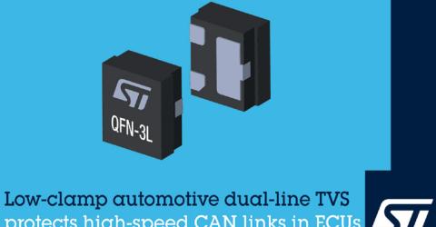 STMicroelectronics’ ESDCAN03-2BM3Y Automotive Transient Voltage Suppressor